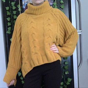 Mustard Yellow Turtleneck Sweater